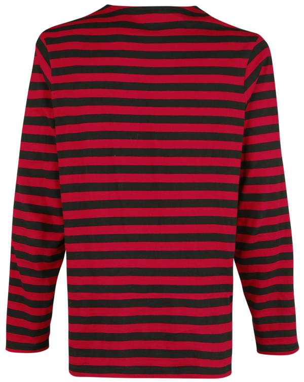 Urban Classics Langarmshirt - Regular Stripe Longlseeve - S bis XL - für Männer - Größe M - rot/schwarz – Bild 2