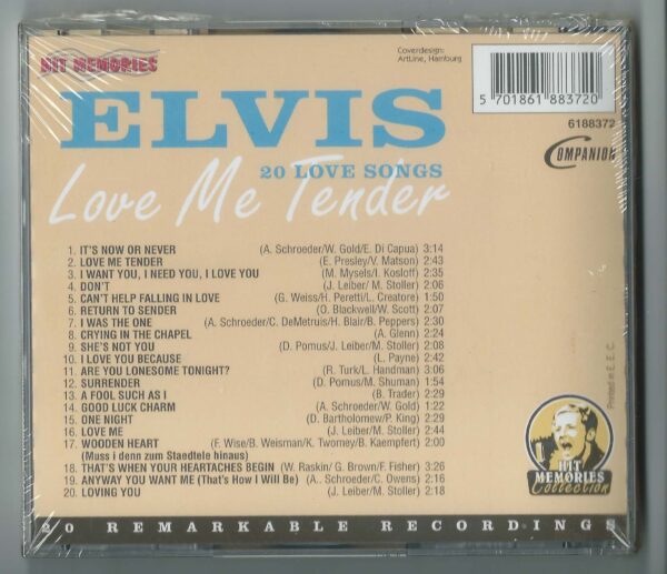 Love me tender-20 love songs