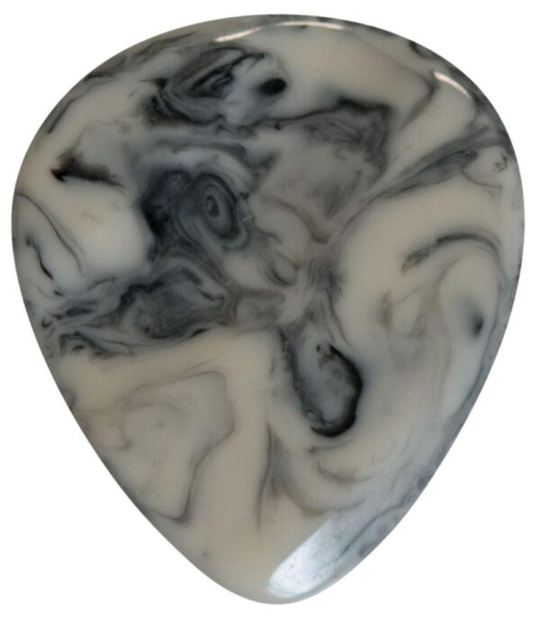 Stanford Guitar Pick Stoned White Black Resin