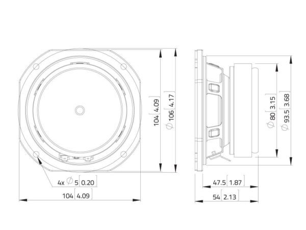 LAVOCE FSF041.00/16 4" Breitbandlautsprecher