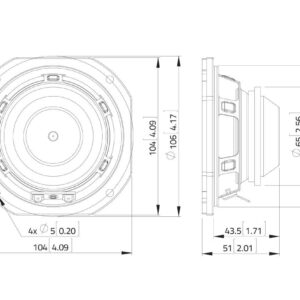 LAVOCE FSN041.00/16 4" Breitbandlautsprecher