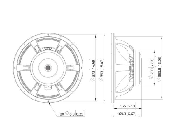 LAVOCE WAF153.02 15" Woofer