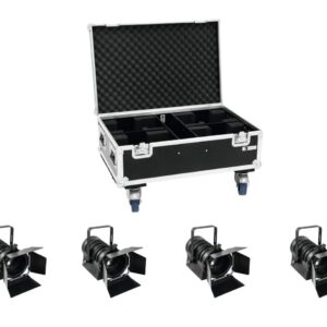 EUROLITE Set 4x LED THA-40PC sw + Case