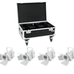 EUROLITE Set 4x LED THA-40PC ws + Case