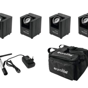 EUROLITE Set 4x AKKU UP-1 + SB-4 Soft-Bag + QuickDMX Funksender