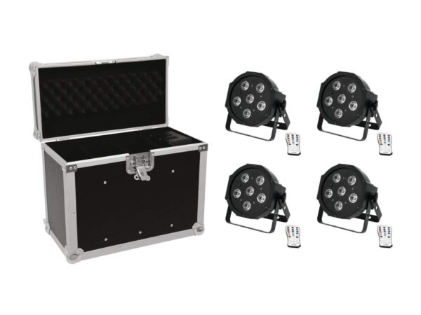 EUROLITE Set 4x LED SLS-603 + Case EC-SL4M Gr??e M