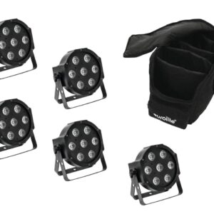 EUROLITE Set 5x LED SLS-7 HCL Spot + Soft Bag