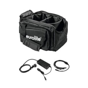 EUROLITE Set SB-14 Soft-Bag + Ladeger?t 4x AKKU Flat Light 1