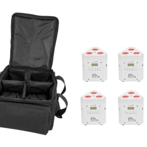 EUROLITE Set 4x AKKU TL-3 TCL wei? + SB-4 Soft-Bag