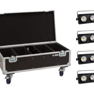 EUROLITE Set 4x Audience Blinder 2x100W LED COB WW + Case