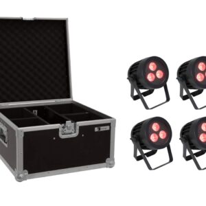 EUROLITE Set 4x LED IP PAR 3x9W SCL Spot + Case