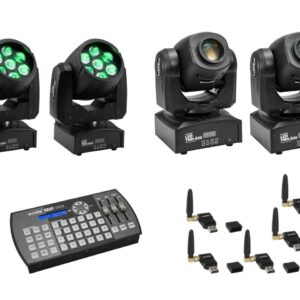 EUROLITE Set 2x LED TMH-W63 + 2x LED TMH-S30 + USB QuickDMX + Easy Show