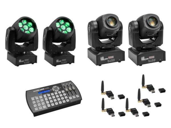 EUROLITE Set 2x LED TMH-W63 + 2x LED TMH-S30 + USB QuickDMX + Easy Show