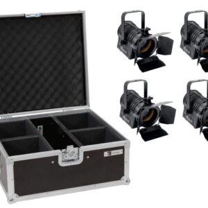 EUROLITE Set 4x LED THA-20PC TRC Theater-Spot sw + Case