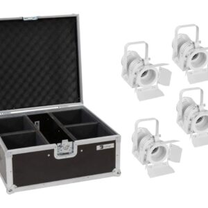 EUROLITE Set 4x LED THA-20PC TRC Theater-Spot ws + Case