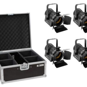 EUROLITE Set 4x AKKU THA-20PC TRC Theater-Spot sw + Case