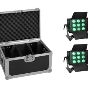 EUROLITE Set 2x LED CLS-9 QCL RGB/WW 9x7W + Case