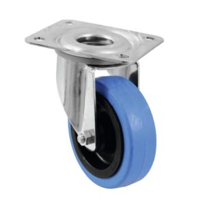 ROADINGER Lenkrolle 100mm BLUE WHEEL hellblau