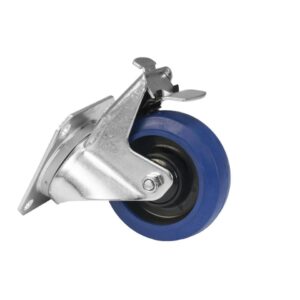 ROADINGER Lenkrolle RD-100B 100mm blau mit Bremse