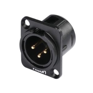 HICON XLR Einbaustecker 3pol HI-X3DM-G