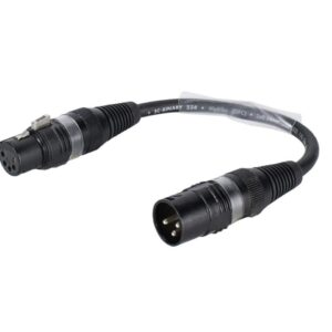 SOMMER CABLE Adapterkabel 3pol XLR(M)/5pol XLR(F) sw