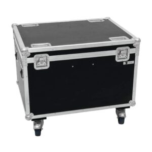 ROADINGER Flightcase 4x LED THA-100F/THA-120PC mit Rollen