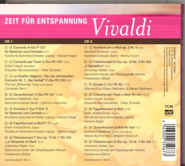 Zeit für Entspannung - Vivaldi (2CD)