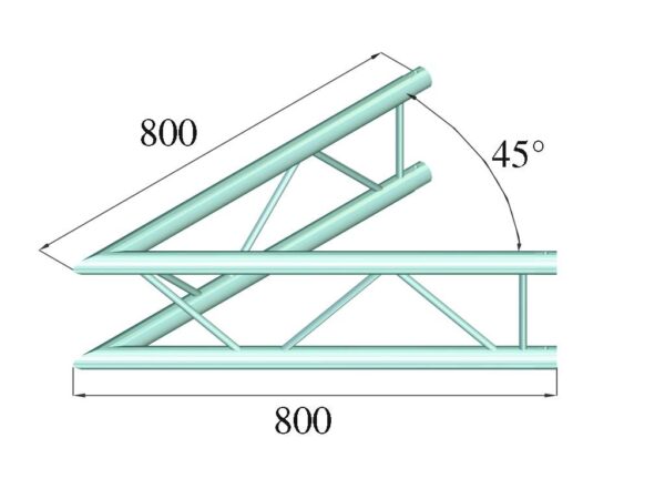 ALUTRUSS DECOLOCK DQ2-SPAC19V 2-Weg Ecke 45? sw