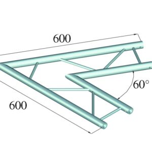 ALUTRUSS DECOLOCK DQ2-PAC20H 2-Weg Ecke 60? sw