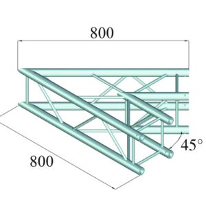 ALUTRUSS DECOLOCK DQ4-SPAC19 2-Weg Ecke 45? sw