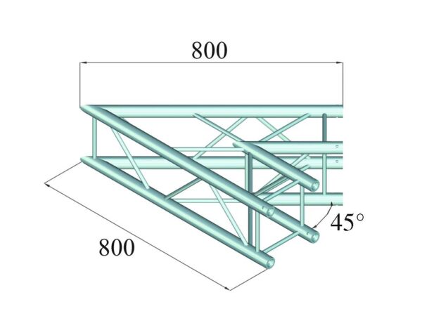 ALUTRUSS DECOLOCK DQ4-SPAC19 2-Weg Ecke 45? sw