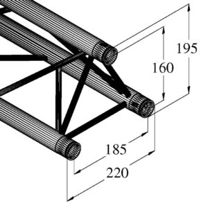 ALUTRUSS DECOLOCK DQ3-S500 3-Punkt-Traverse sw