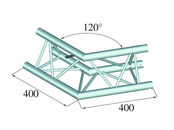 ALUTRUSS DECOLOCK DQ3-SPAC22 2-Weg Ecke 120? sw