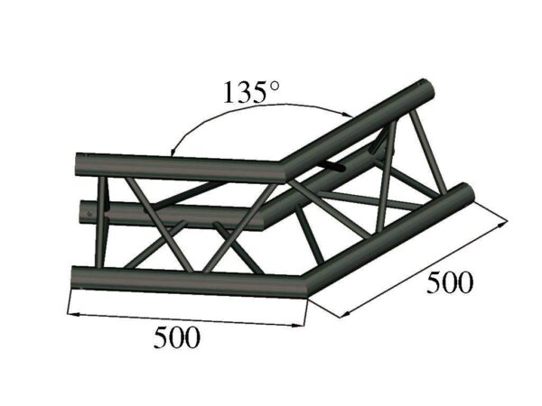 ALUTRUSS TRILOCK S-PAC 23 2-Weg-Ecke 135?schwarz