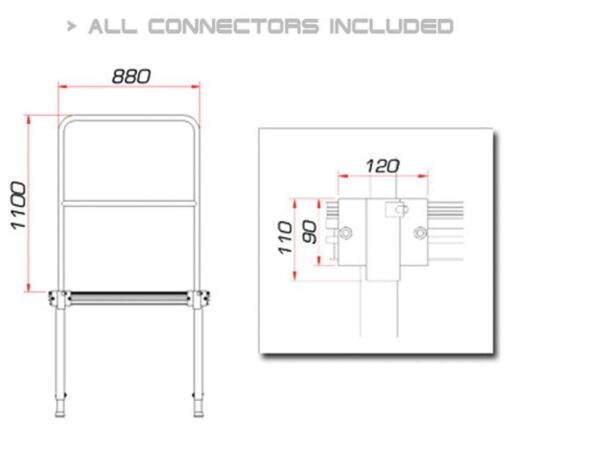 GUIL TMQ-01/440 B?hnengel?nder 88cm (Aluminiumversion)