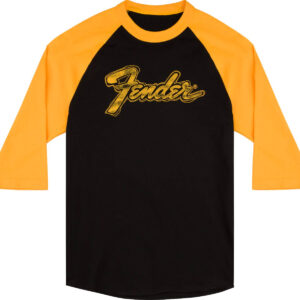 T-Shirt Fender Doodle 3/4 Sleeve Raglan Shirt M