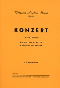 Spielstück für Fagott Konzert B-Dur KV 191