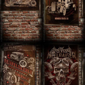 Rumble59 4er Poster Set - Cars