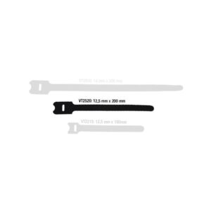 Adam Hall Accessories VT 2520 - Klett Kabelbinder 200 x 25 mm schwarz