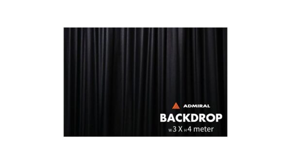 Admiral Backdrop 320 g/m² 3m breit x 4m hoch schwarz