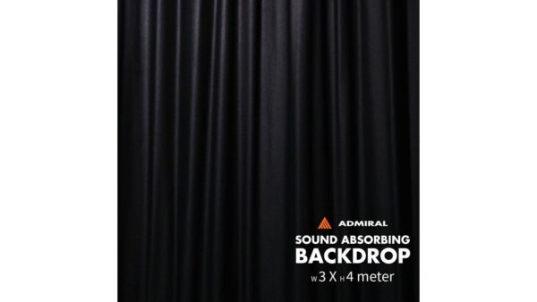 Admiral Backdrop 380 g/m² 3m breit x 4m hoch schwarz