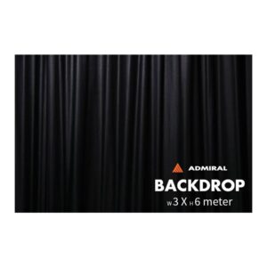 Admiral Backdrop Bühnenmolton 380 g/m² 3m breit x 6m hoch schwarz