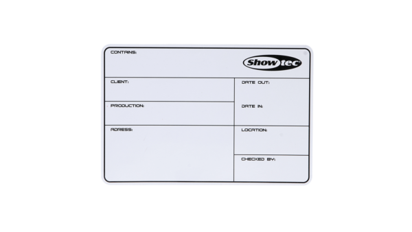 Showtec Flight Case Magnetic Label