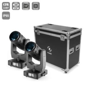 2x Moving Head 17R Beam IP65 + Case