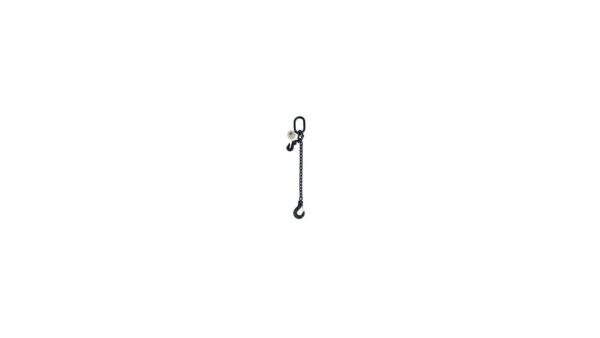 ELLERchain 1-leg - 8mm - black - L=2.0m - hook and shortener