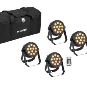 EUROLITE Set 4x LED PARty Spot Silent RGB/WW mit Softbag