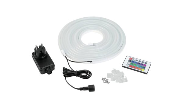 EUROLITE LED Neon Flex 24V RGB 5m mit IR Set