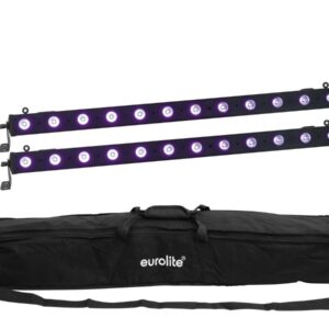 EUROLITE Set 2x LED BAR-12 UV Leiste + Soft-Bag