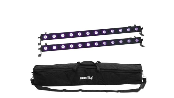 EUROLITE Set 2x LED BAR-12 UV Leiste + Soft-Bag