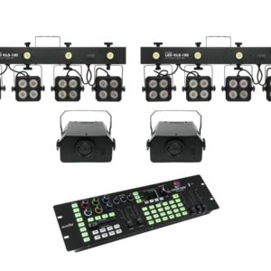 EUROLITE Set 2x LED KLS-180 + 2x LED WF-40 + DMX LED Color Chief Controller